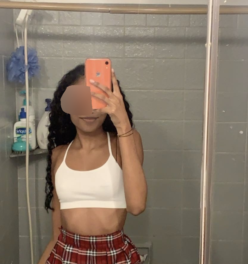 Skinny perfect black girl like been a slave